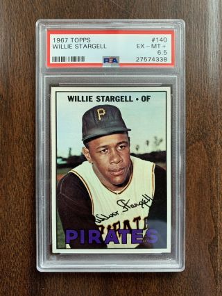 1967 Topps Baseball Card 230 Willie Stargell Pirates Hof - Psa 6.  5 Ex - Mt,
