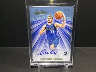 Luka Doncic 2018 - 19 Absolute Limitless Signatures Level 2 10/25 Rc Auto - 