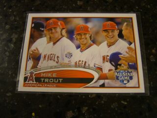 Mike Trout 2012 Topps Update All Star Game Sp Variation Card Us144