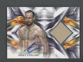 2019 Topps Wwe Wrestling Undisputed Aiden English Signed Auto Patch 4/5