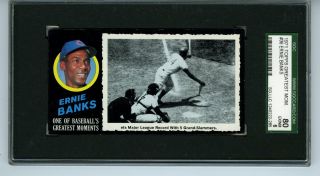 1971 Topps Greatest Moments Ernie Banks Cubs 36 Hof Sgc 6