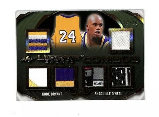 2019 Leaf Ultimate Sports Kobe Bryant & Shaquille O’neal Dual Tag Patch Card /25