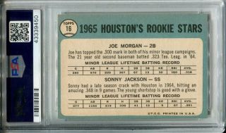 1965 Topps 16 Joe Morgan Rookie PSA 7 NM Houston Astros 2