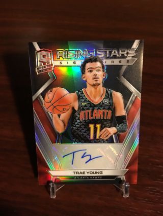 2018/19 Panini Spectra Rising Stars Trae Young Auto /75