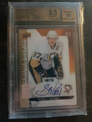 2008 - 09 Ud Toronto Spring Expo Priority Pssc Sidney Crosby Ser 8/25 Bgs 9.  5/10