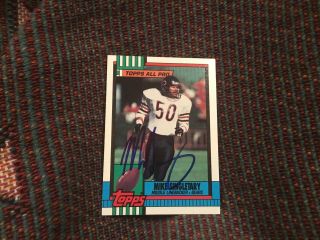 1990 Topps Football Card 368 Mike Singletary Signed Autograph Chicago Bears Hof