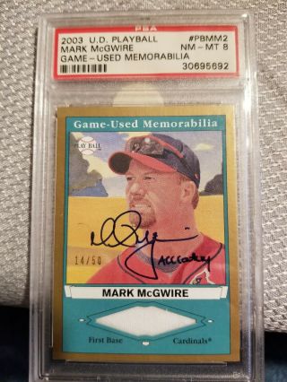 2003 Mark Mcgwire Upper Deck Play Ball Game - Auto /50