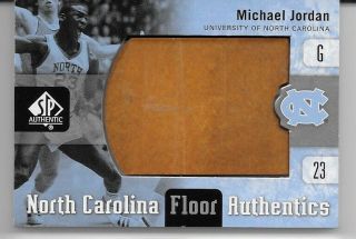 2011 - 12 Ud Sp Authentic Michael Jordan North Carolina Floor Authentics Unc - Mj