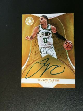 2018 - 19 Opulence Basketball Jayson Tatum Gold On Card Auto 