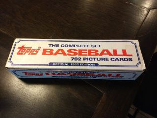 1985 Topps Baseball Factory Set Complete Rare Rc Clemens Puckett