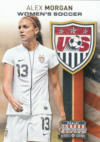 2012 Panini Americana 2 Alex Morgan Color Insert Usa Womens Soccer Sh