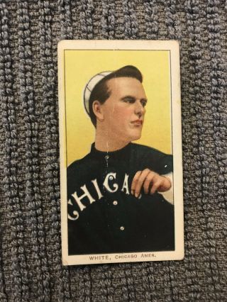 1909 - 11 T206 Doc White Pitching Chicago Sweet Caporal Back Set Break