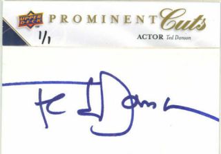 2009 Ud Prominent Cuts Ted Danson Auto Autograph 1/1