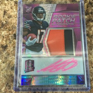 Anthony Miller 2018 Spectra Rookie Patch Autographs Pink Rpa Rc 01/25 1/1 Bears