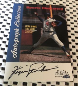 1999 Fleer Sports Illustrated Fergie Jenkins Auto Chicago Cubs Autograph 3
