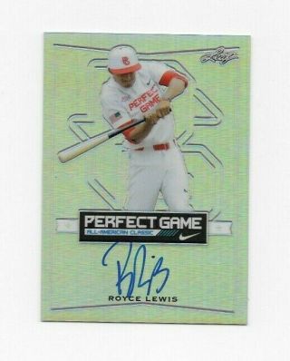 Royce Lewis 2016 Leaf Perfect Game All - American Classic Autograph Card
