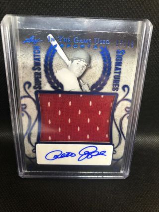 Pete Rose 2019 Leaf In The Game Auto Autograph Jersey Patch /35