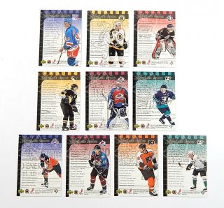 1999 - 00 SPX Highlight Heroes Hockey Insert Set (10) Gretzky Roy 2