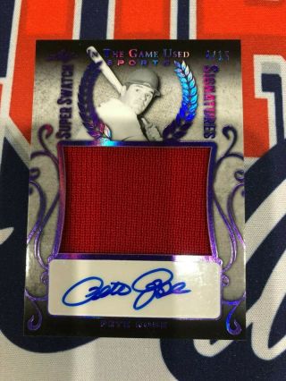 Pete Rose Reds 2019 Leaf In The Game Jumbo Jersey Autograph Auto D 4/15