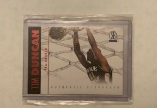 Tim Duncan 1997 Score Board Rookie Auto Autograph Error Rc Card 1 Of 1 ??