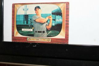 1955 Bowman Mickey Mantle York Yankees 202 Baseball Card