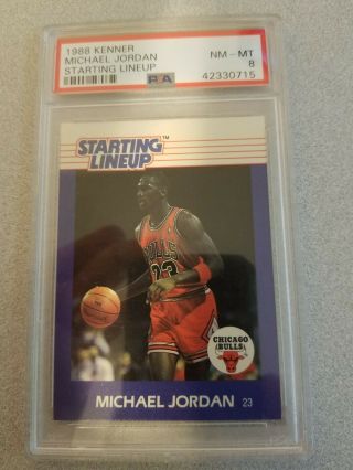 1988 Kenner Michael Jordan Starting Lineup Psa 8 - Card Only
