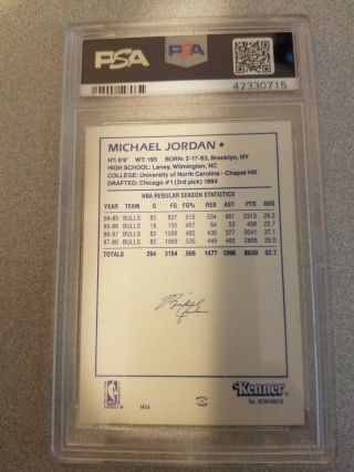 1988 Kenner Michael Jordan Starting Lineup PSA 8 - Card only 2