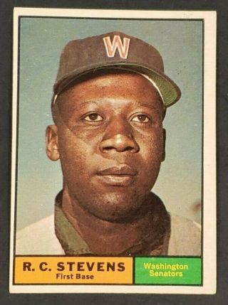 1961 Topps Baseball Card High R.  C.  Stevens 526 Exmt Range Bv $30