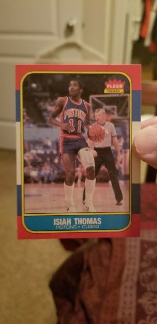 1986 - 87 Fleer Basketball 109 Isiah Thomas Rookie - Nm Detroit Pistons Bad Boys