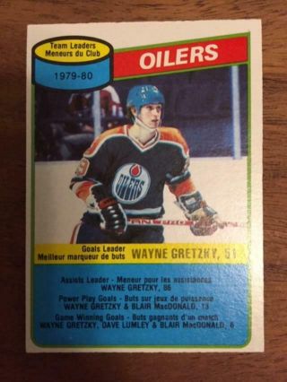 1980 - 81 Opc Wayne Gretzky 182 Edmonton Oilers La Kings Canada Hoff $20 Bv