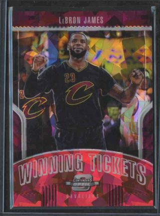 2018 - 19 Contenders Optic Winning Tickets Cracked Ice Red Lebron James Cavaliers