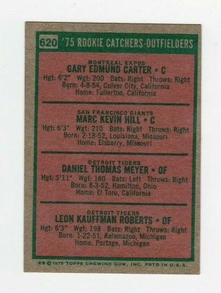 1975 Topps Mini 620 Rookie Catchers GARY CARTER HOF Card - ExMnt - 364 2