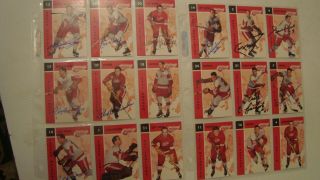 1966 67 Parkhurst Reprint Detroit Red Wings Team 12 Of 18 Cards Autographed