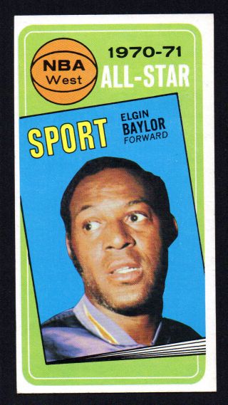 Elgin Baylor All Star Lakers 1970 - 71 Topps 113 Ex - Exmint Corners