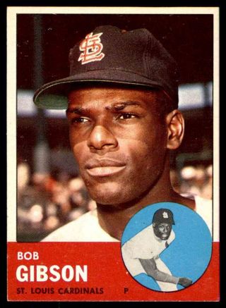 1963 Topps 415 Bob Gibson Cardinals Nm,  To Nm - Mt