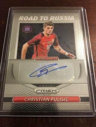 2018 World Cup Prizm Christian Pulisic Autograph Road To Russia