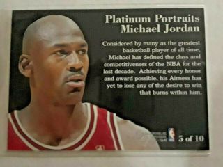 MICHAEL JORDAN PLATINUM PORTRAITS 1996 1997 FLEER METAL UNIVERSE 3