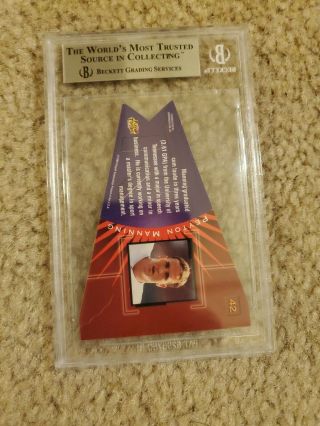 1998 playoff contenders pennants peyton manning Red Foil Rookie Card BCG 9 2