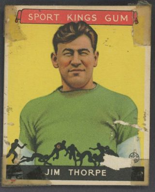 1933 Goudey Sport Kings Football 6 Jim Thorpe Rc Rookie Hof