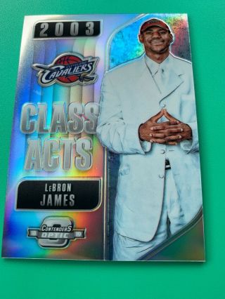 Lebron James 2018 - 19 Contenders Optic Prizm Class Acts 18 - 19 Silver