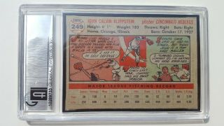 1956 Topps 249 Johnny Klippstein Cincinnati Reds Global Authentication 7.  5 2