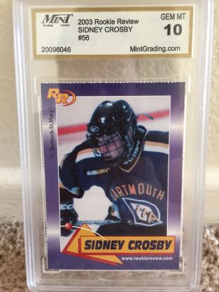 2003 Sidney Crosby Rookie Review,  56,  Graded 10