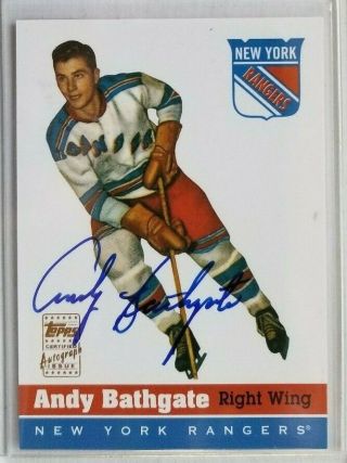 2002 - 03 Andy Bathgate (nyr) Topps Reprint Autograph 4