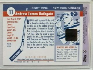 2002 - 03 ANDY BATHGATE (NYR) Topps Reprint Autograph 4 2