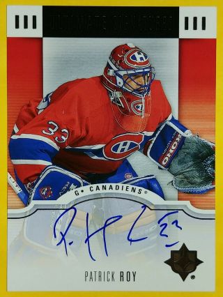 2007 - 08 Ud Ultimate Signatures Patrick Roy Montreal Canadiens Autograph Us - Pr