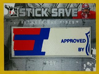 2010 - 11 Itg Between The Pipes Patrick Roy Canadiens Stick Save Silver /24 Ss - 14