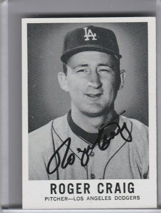 1960 Leaf 8 Roger Craig Autograph Los Angeles Dodgers 2058
