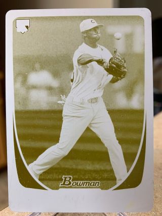 2011 Bowman Draft Picks And Prospects Yellow Printing Plate 1/1 D.  J.  Lemahieu Rc