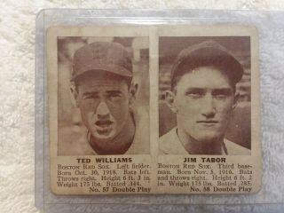 1941 Double Play Ted Williams/tabor,  57/58