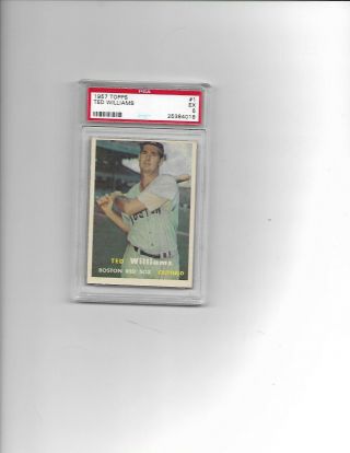 1957 Topps 1 Ted Williams Psa 5 Ex